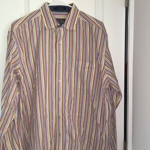 Palm Beach Rainbow Stripe Mens summer casual shirt